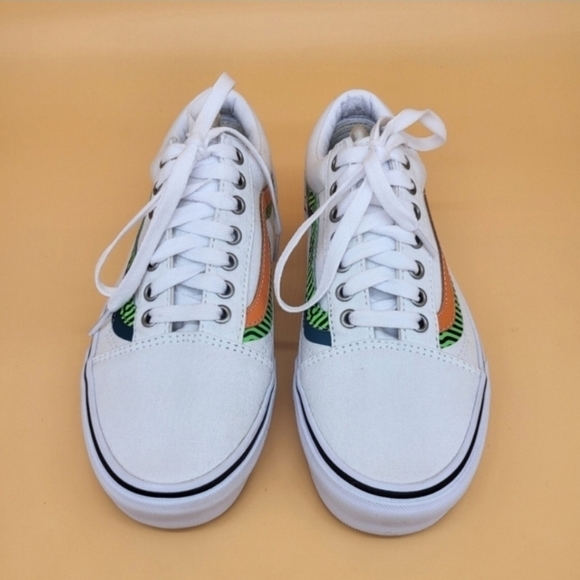 Vans Old Skool Wave White Multi Classic Women's Sneakers Shoes Size 9 - Picture 2 of 7